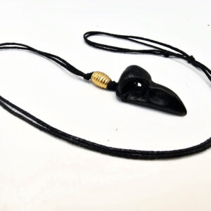 Black Obsidian Raven Necklace (3cm)