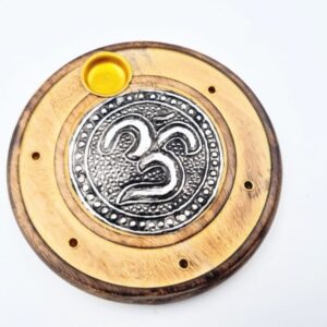 Round Om Incense Holder Fancy