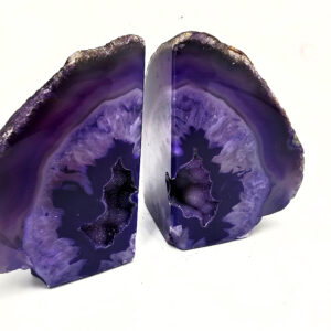Agate Geode Book Ends  (Purple) A 1.44kg