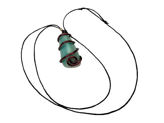 Amazonite Copper Wrap Necklace (E) Amazonite Copper Wrap Necklace (E) - Image 2