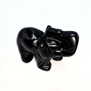 Black Obsidian Elephant