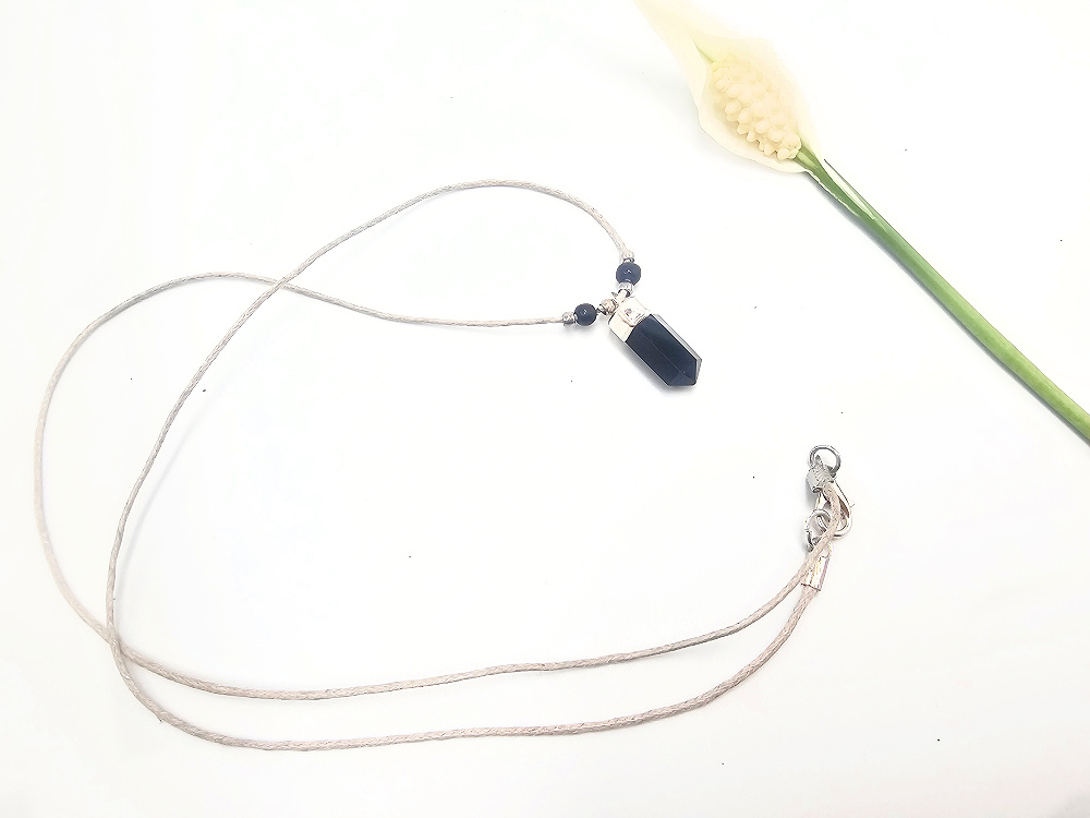 Black Obsidian Minimal Point Necklace Black Obsidian Minimal Point Necklace - Image 2