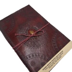 Leather Crystal Journal – Tigers Eye (25x18cm)