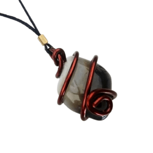 Botswana Agate Copper Wrap Necklace