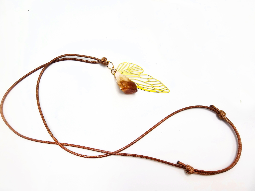 Citrine Angel Wing Necklace Citrine Angel Wing Necklace - Image 2