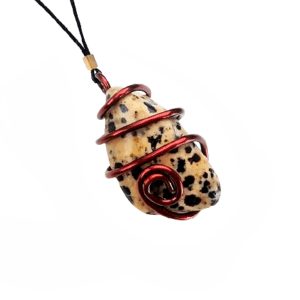 Dalmatian Jasper Copper Wrap Necklace