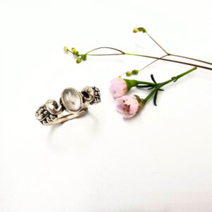 Elephant Ring - Moonstone (925 Silver) M