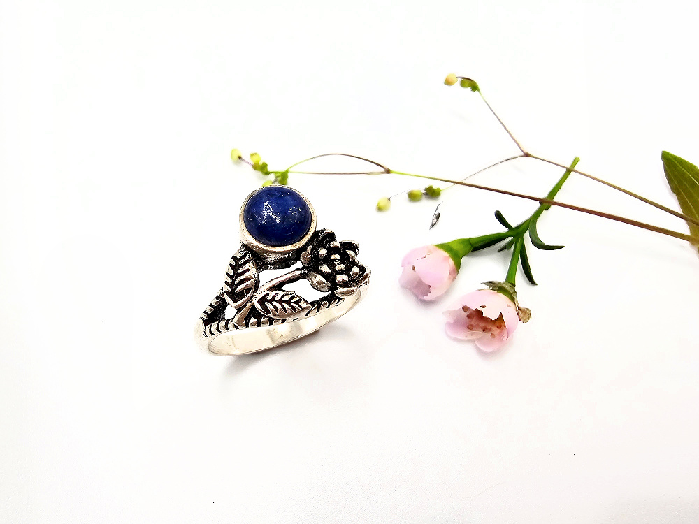 Flower Daze Ring - Lapis Lazuli (925 Silver) M Flower Daze Ring - Lapis Lazuli (925 Silver) M
