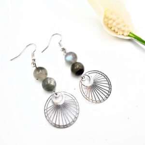 Geometric Crystal Earrings Labradorite Rise