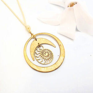 Geometric Crystal Necklace Ammonite Dreams