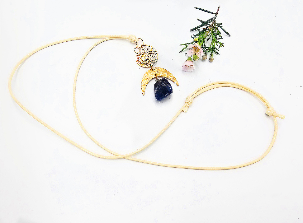 Geometric Crystal Necklace Ammonite Ocean Geometric Crystal Necklace Ammonite Ocean - Image 2