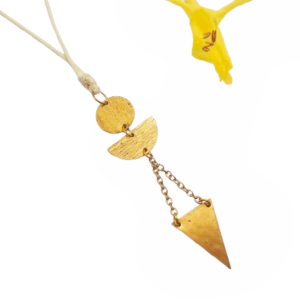 Geometric Crystal Necklace Egyptian Flair