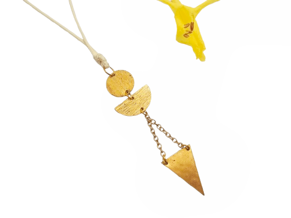 Geometric Crystal Necklace Egyptian Flair Geometric Crystal Necklace Egyptian Flair