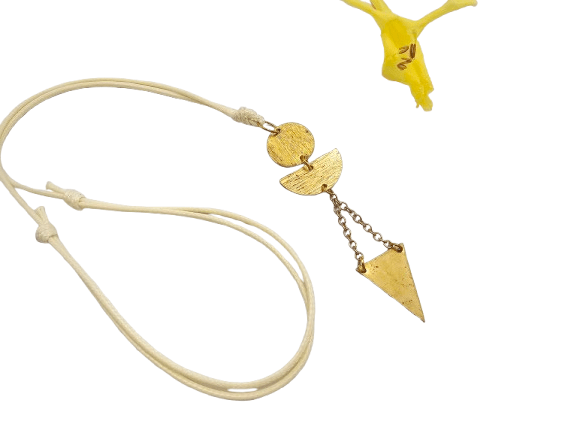 Geometric Crystal Necklace Egyptian Flair Geometric Crystal Necklace Egyptian Flair - Image 2