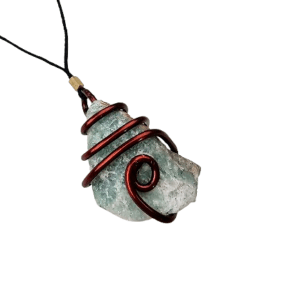 Green Aventurine Rough Copper Wrap Necklace