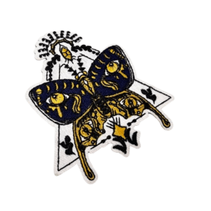 Iron on Patch - Moth Blue (8cm)