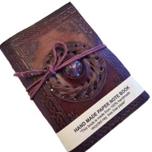 *Leather Crystal Journal – Amethyst (12x8cm)