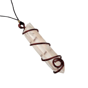 Lemurian Quartz Copper Wrap Necklace