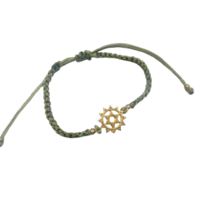 Macrame Chakra Bracelet - Heart Green