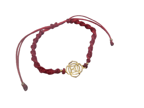 Macramé Chakra Bracelet – Root Red Macramé Chakra Bracelet – Root Red