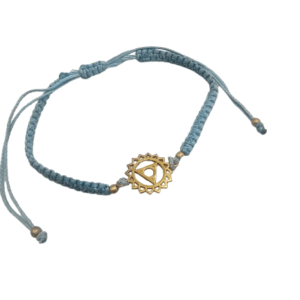 Macrame Chakra Bracelet - Throat Blue