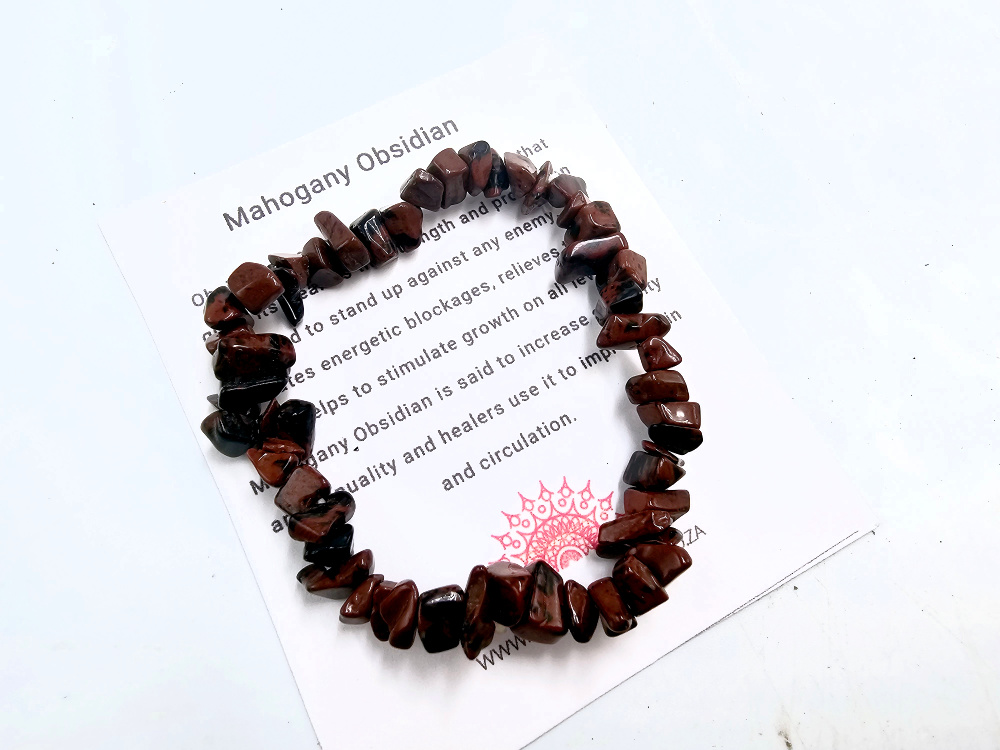 Mahogany Obsidian Chips Bangle Mahogany Obsidian Chips Bangle