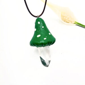 Mushroom Crystal Necklace D - Forest Fairy Keepsake