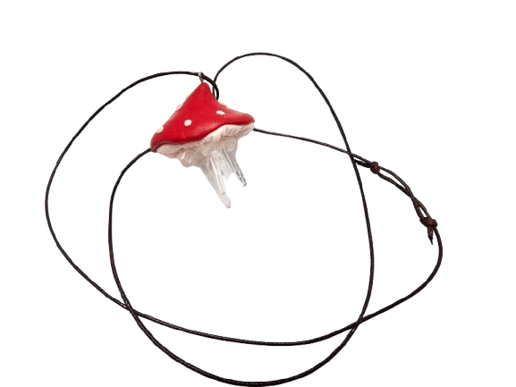 Mushroom Crystal Necklace G - Forest Spell Statement Mushroom Crystal Necklace G - Forest Spell Statement - Image 2