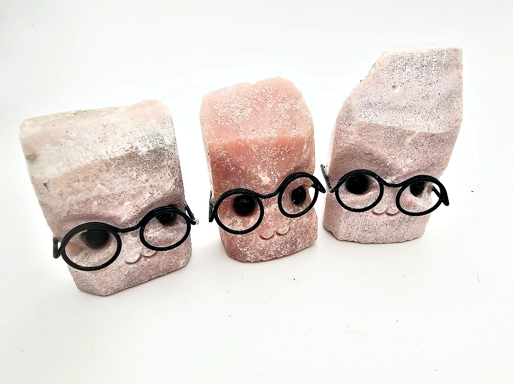 Pink Opal Cute Face with Glasses Pink Opal Cute Face with Glasses