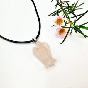 Rose Quartz Angel Necklace