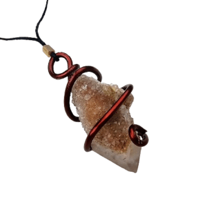 Spirit Quartz Rough Copper Wrap Necklace