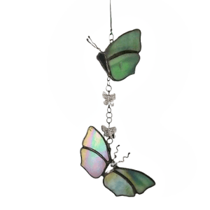 Hello Indigo Halo Online Store Stained Glass Green Hanging Butterflies