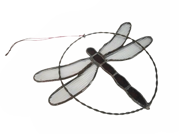 Stained Glass Purple Dragonfly (20cm) Stained Glass Purple Dragonfly (20cm) - Image 2