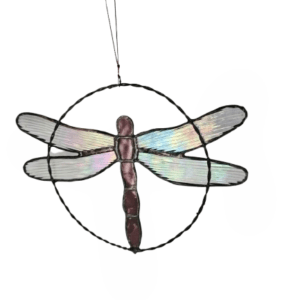 Hello Indigo Halo Online Store Stained Glass Purple Dragonfly