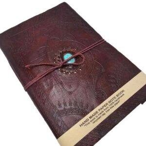 Leather Crystal Journal – Turquoise (25x18cm)
