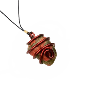 Unakite Copper Wrap Necklace