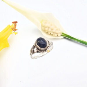 Victorian Charm Ring - Lapis Lazuli (925 Silver) M