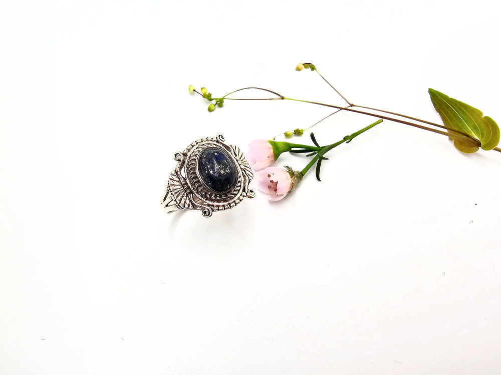 Vintage Leap Lapis Lazuli Ring (925 Silver) L Vintage Leap Lapis Lazuli Ring (925 Silver) L