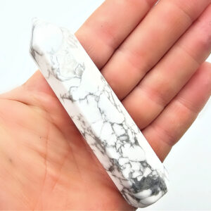 White Howlite Crystal Point (9.5m)