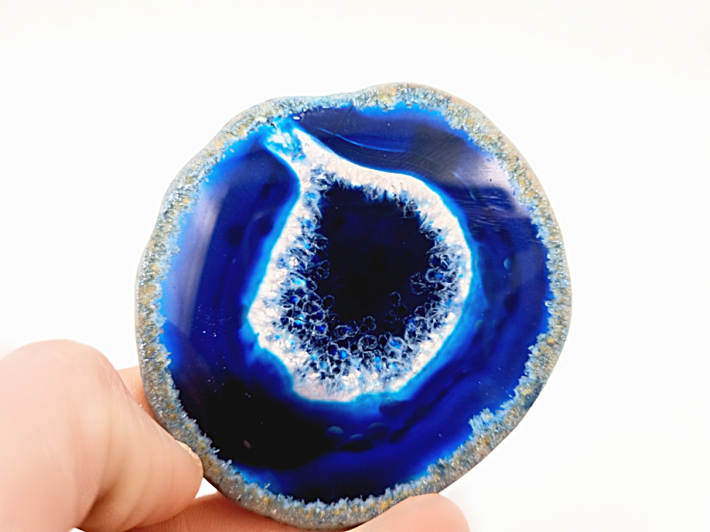 Small Agate Geode Slice (Blue) Small Agate Geode Slice (Blue) - Image 2