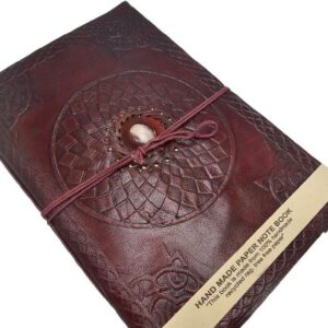Leather Crystal Journal – Amethyst (25x18cm)