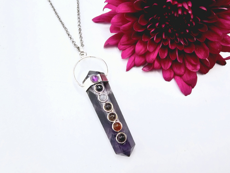 Amethyst Chakra Necklace Amethyst Chakra Necklace