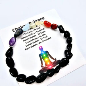 Black Tourmaline Chakra Nugget Bangle