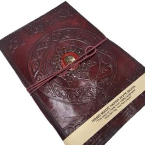 Leather Crystal Journal – Labradorite (25x18cm)