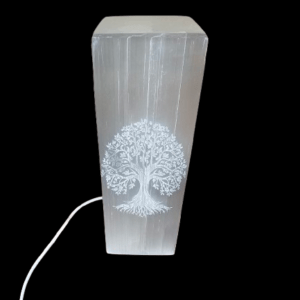 Hello Indigo Halo Online Store Selenite Tree of Life Lamp (20cm)