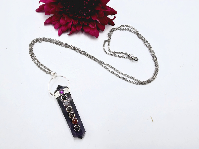 Amethyst Chakra Necklace Amethyst Chakra Necklace - Image 2
