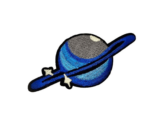 Iron on Patch - Blue Planet (11cm) Iron on Patch - Blue Planet (11cm)
