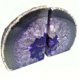 Agate Geode Book Ends  (Purple) A 1.64kg