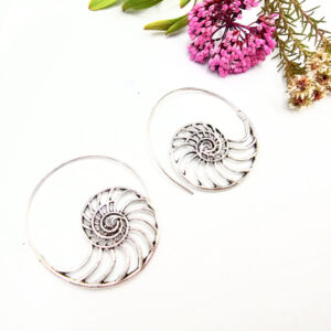 Ammonite Spiral Earrings