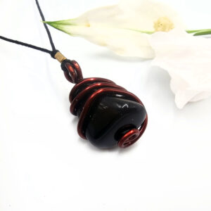 Black Tourmaline Copper Wrap Necklace